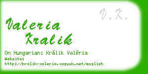 valeria kralik business card