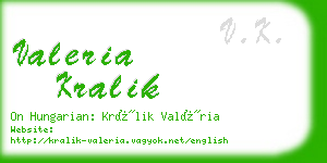 valeria kralik business card